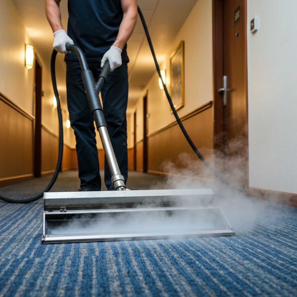 Carpete limpo e restaurado