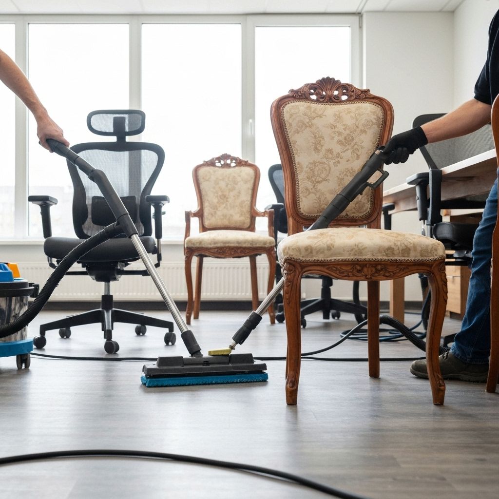 Limpeza profissional de cadeiras